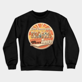 Don't mess with mama bear Groovy retro Crewneck Sweatshirt